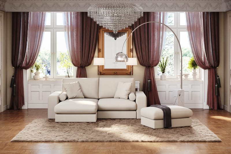 Arken Lyx 3-sits Vändbar L-formad Djup Divansoffa i Tyg - Ljusbeige - Möbler - Vardagsrum - Soffor - Divansoffa & schäslong