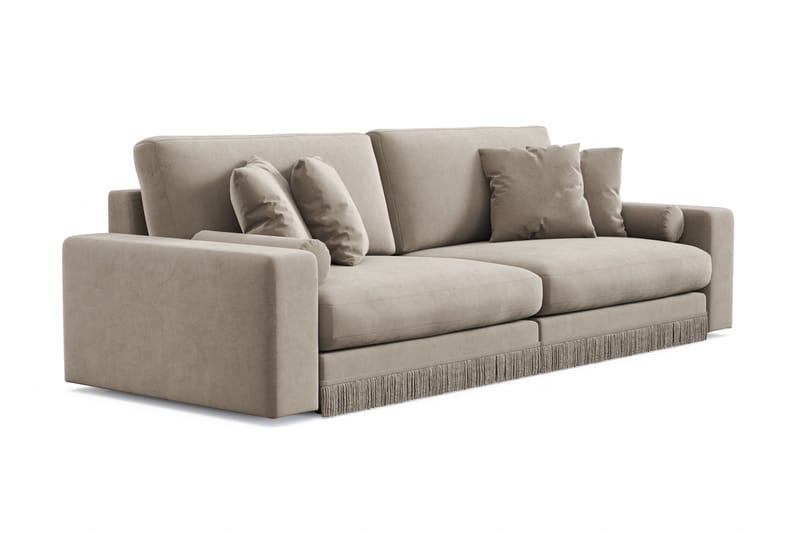 Arken Lyx 4-sits Djup Sammetssoffa - Beige - Möbler - Vardagsrum - Soffor - Sammetssoffor
