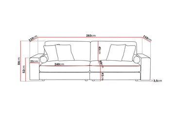 Arken Lyx 4-sits Djup Sammetssoffa - Beige - Möbler - Vardagsrum - Soffor - Sammetssoffor