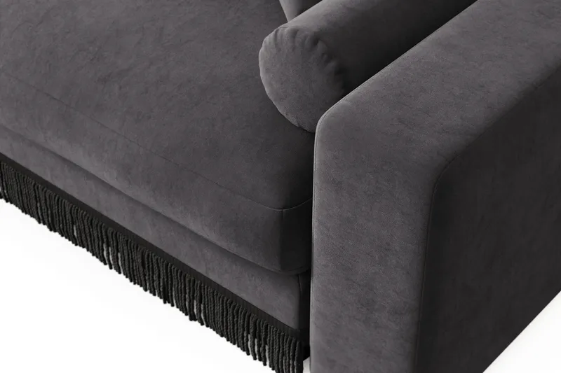 Arken Lyx 4-sits Djup Sammetssoffa - Mörkgrå - Möbler - Vardagsrum - Soffor - Sammetssoffor