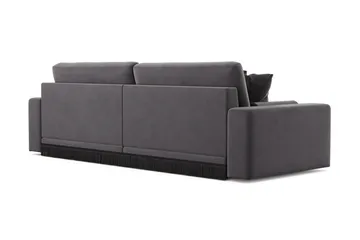Arken Lyx 4-sits Djup Sammetssoffa - Mörkgrå - Möbler - Vardagsrum - Soffor - 4-sits soffor