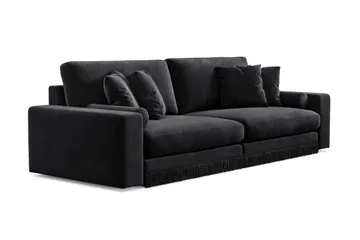 Arken Lyx 4-sits Djup Sammetssoffa - Svart - Möbler - Vardagsrum - Soffor - Sammetssoffor