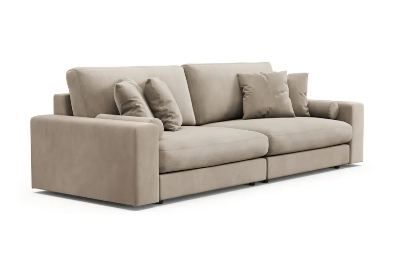 Arken Lyx 4-sits Djup Soffa i Manchester - Greige - Möbler - Vardagsrum - Soffor - 4-sits soffor