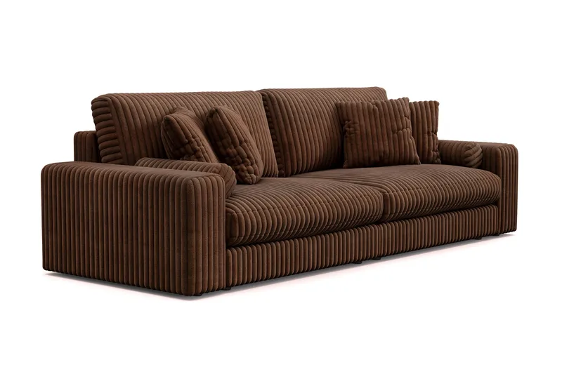 Arken Lyx 4-sits Djup Soffa i Manchester - Mörkbrun - Möbler - Vardagsrum - Soffor - 4-sits soffor