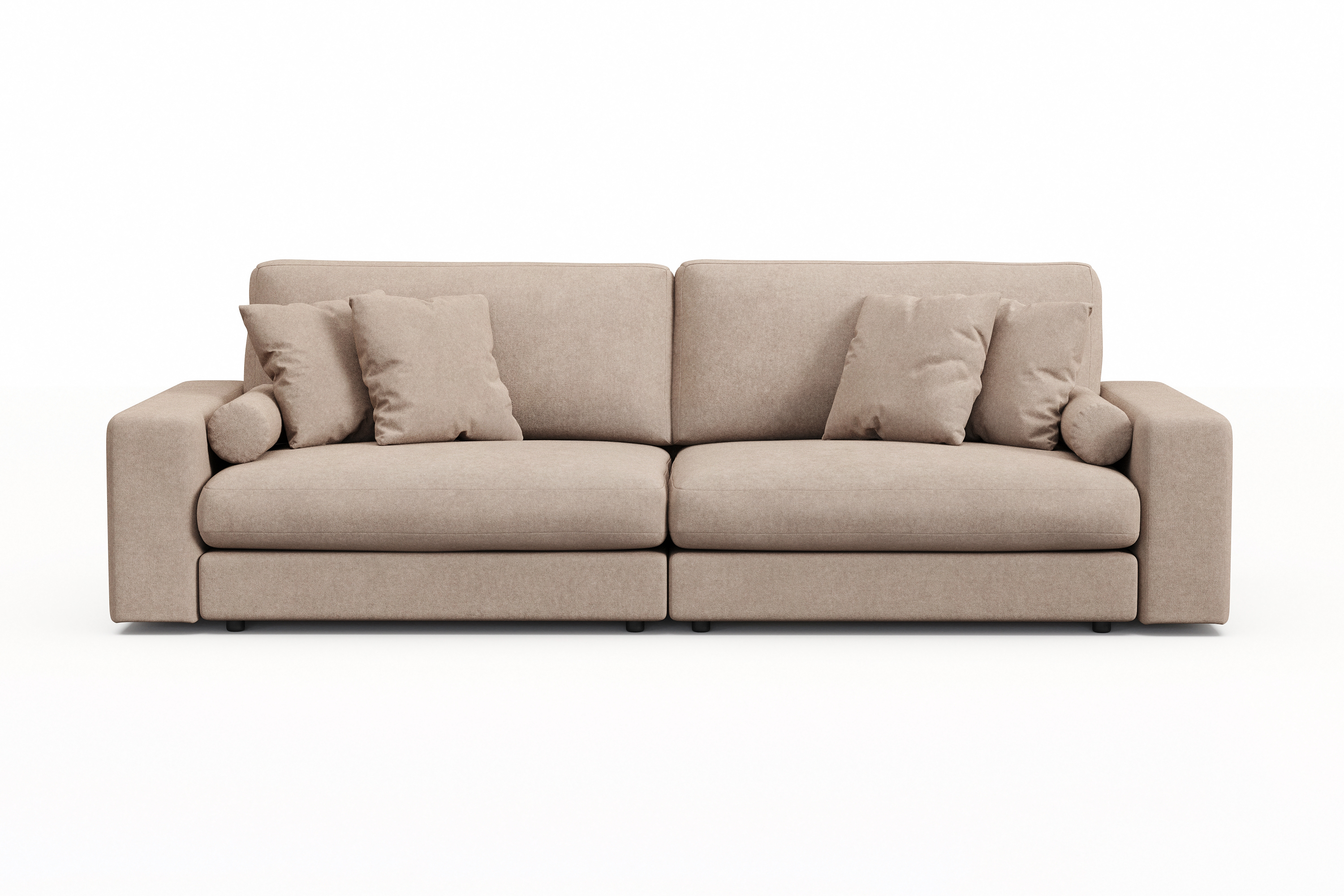 arken lyx 4-sits djup soffa i tyg - beige