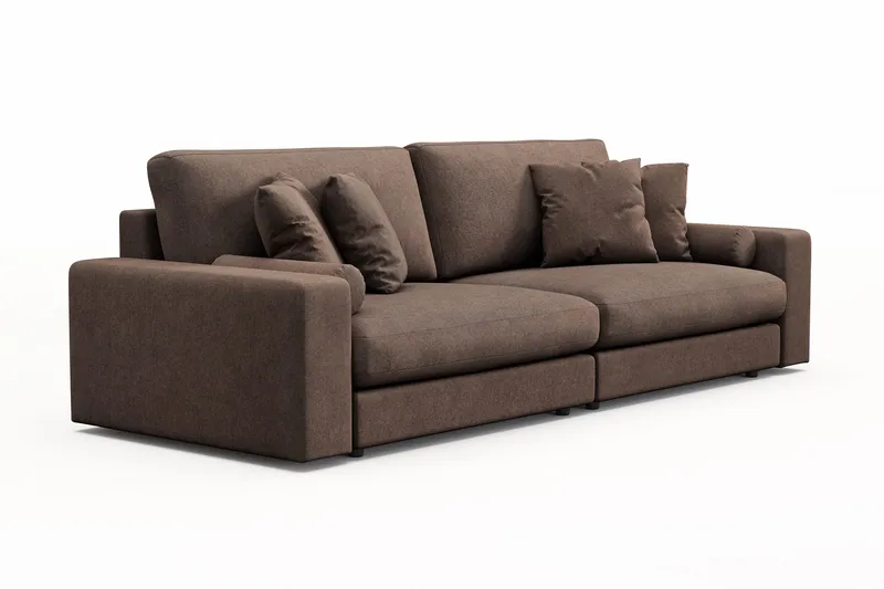 Arken Lyx 4-sits Djup Soffa i Tyg - Brun - Möbler - Vardagsrum - Soffor - 4-sits soffor