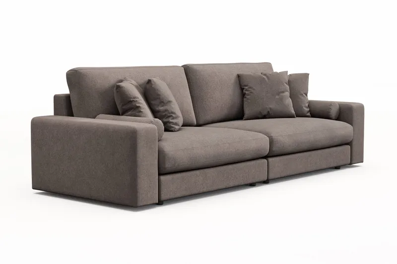 Arken Lyx 4-sits Djup Soffa i Tyg - Brun - Möbler - Vardagsrum - Soffor - 4-sits soffor