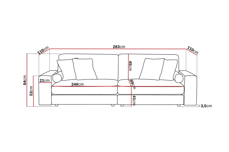 Arken Lyx 4-sits Djup Soffa i Tyg - Grön - Möbler - Vardagsrum - Soffor - 4-sits soffor