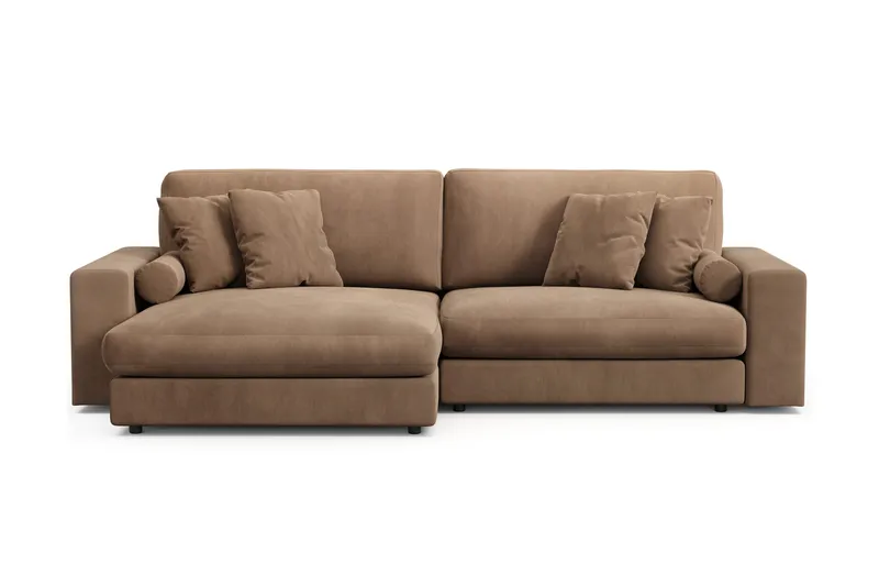 Arken Lyx 4-sits Vändbar L-formad Djup Divansoffa i Manchester, Brun