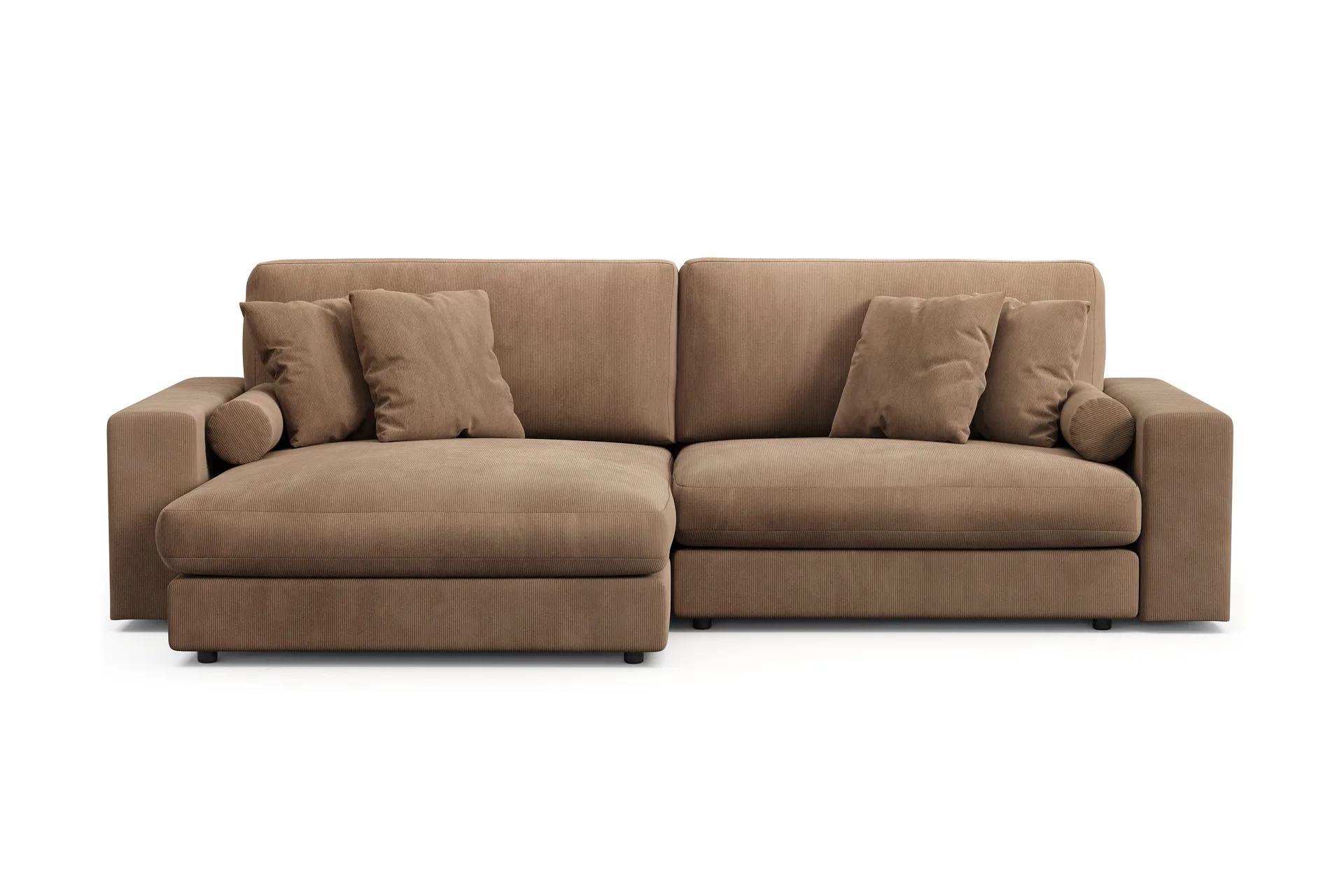 Arken Lyx 4-sits V&auml;ndbar L-formad Djup Divansoffa i Manchester - Brun