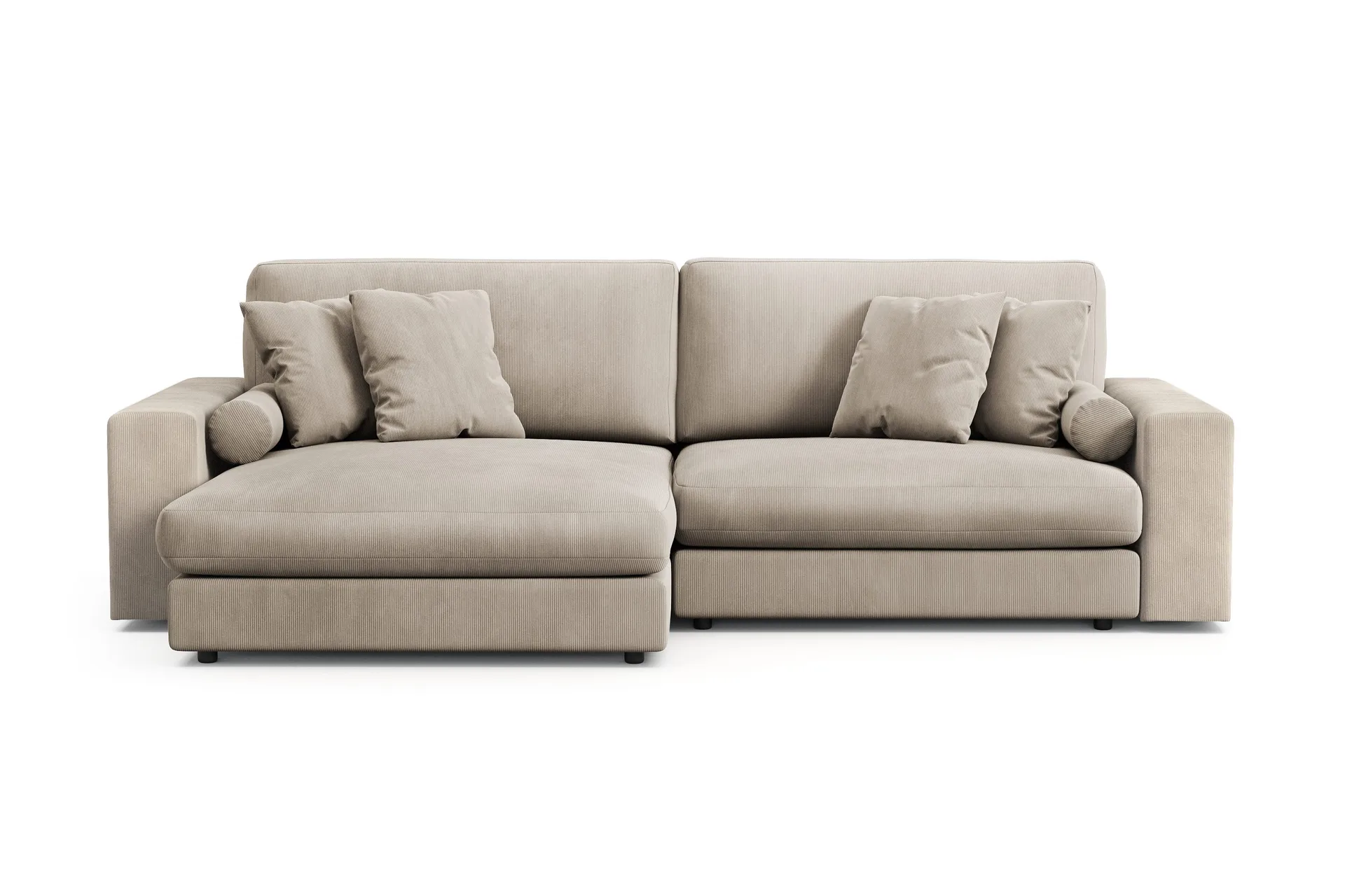 arken lyx 4-sits vändbar l-formad djup divansoffa i manchester - greige