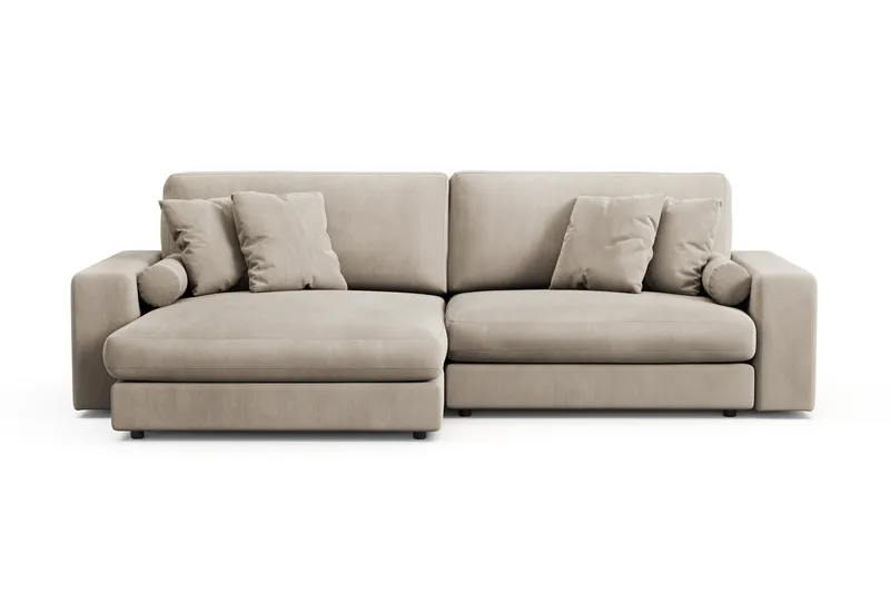 Arken Lyx 4-sits Vändbar L-formad Djup Divansoffa i Manchester - Greige - Möbler - Vardagsrum - Soffor - Divansoffa & schäslong