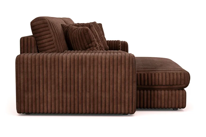 Arken Lyx 4-sits Vändbar L-formad Djup Divansoffa i Manchester - Mörkbrun - Möbler - Vardagsrum - Soffor - Divansoffa & schäslong