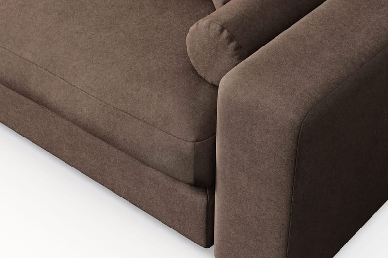 Arken Lyx 4-sits Vändbar L-formad Djup Divansoffa i Tyg - Brun - Möbler - Vardagsrum - Soffor - Divansoffa & schäslong