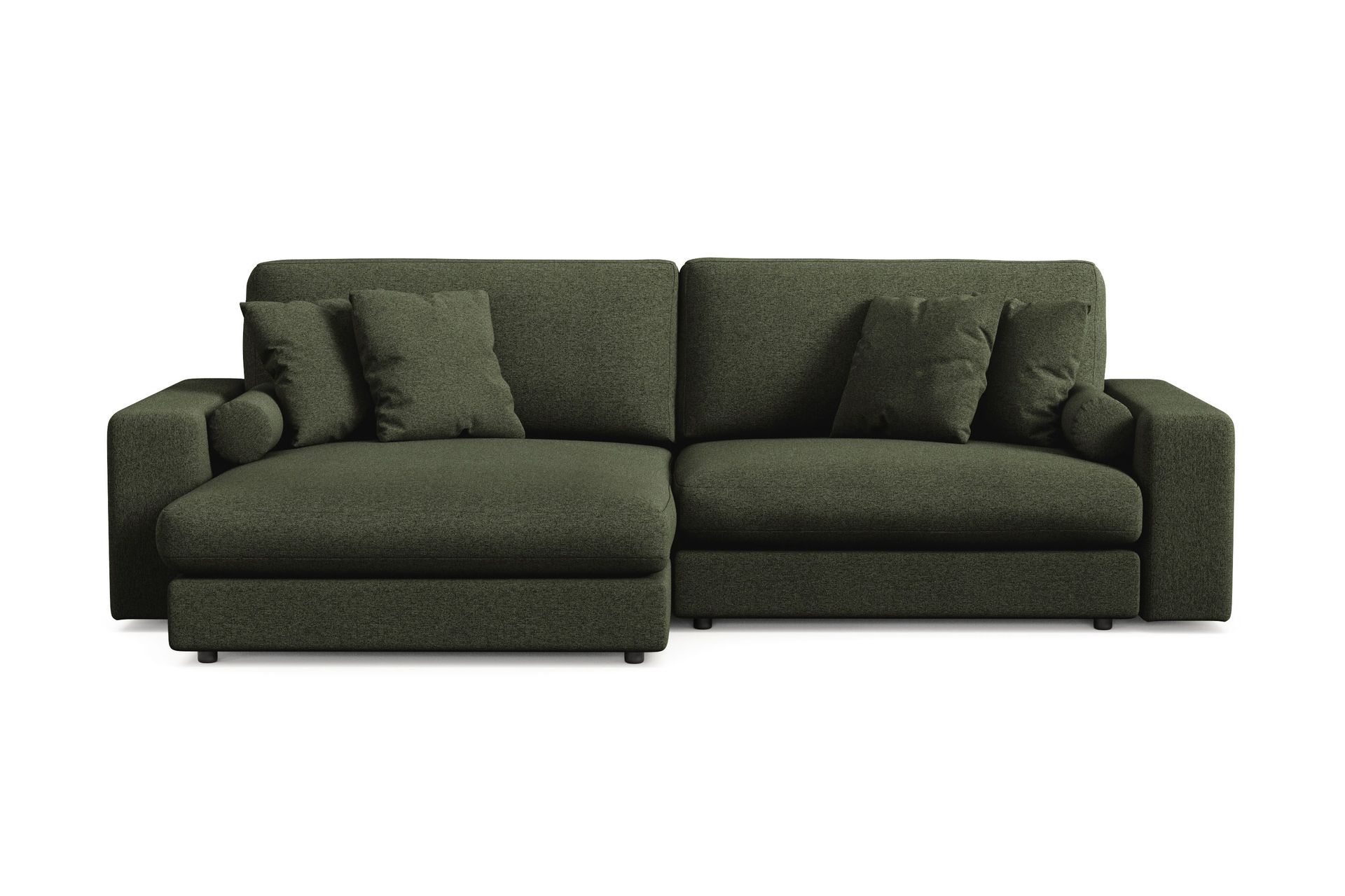 Arken Lyx 4-sits V&auml;ndbar L-formad Djup Divansoffa i Tyg - Gr&ouml;n