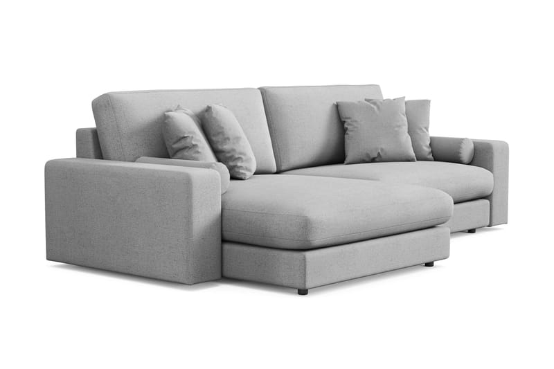 Arken Lyx 4-sits Vändbar L-formad Djup Divansoffa i Tyg - Ljusgrå - Möbler - Vardagsrum - Soffor - Divansoffa & schäslong