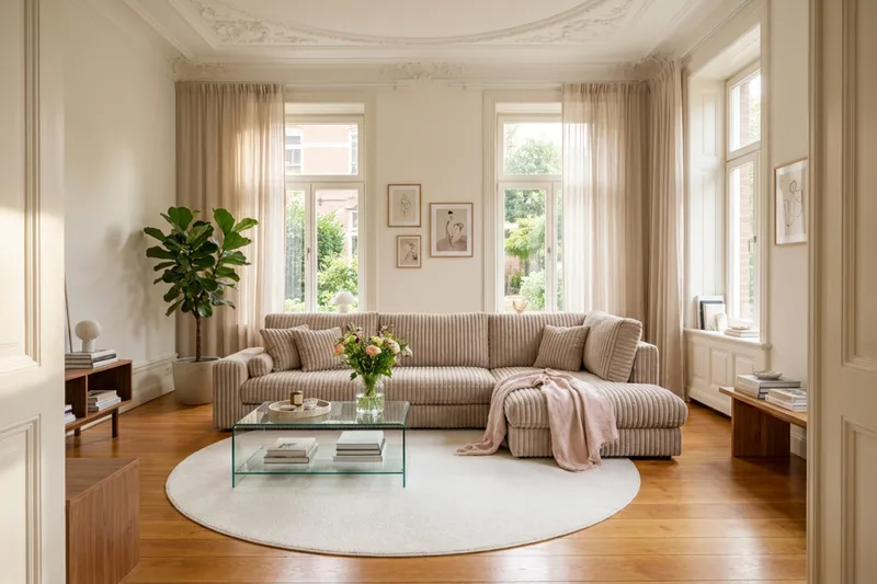 Arken Lyx 5-sits Högervänd Djup Soffa med Divan i Manchester - Greige - Möbler - Vardagsrum - Soffor - Divansoffa & schäslong