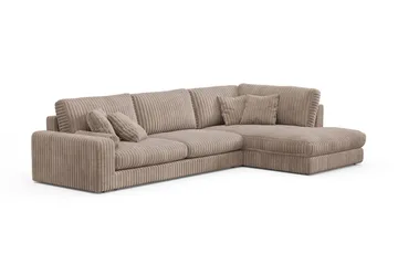 Arken Lyx 5-sits Högervänd Djup Soffa med Divan i Manchester - Greige - Möbler - Vardagsrum - Soffor - Divansoffa & schäslong