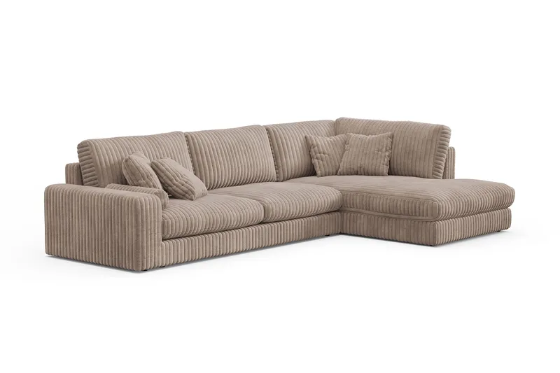 Arken Lyx 5-sits Högervänd Djup Soffa med Divan i Manchester - Greige - Möbler - Vardagsrum - Soffor - Divansoffa & schäslong