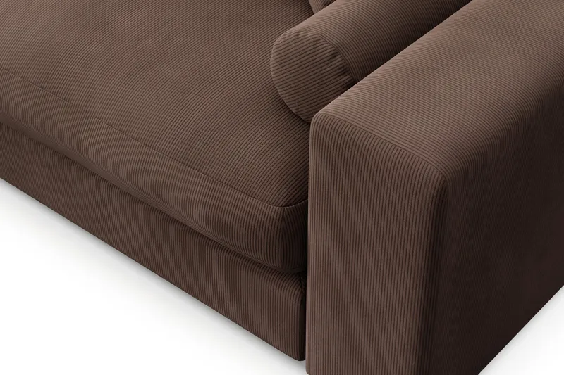 Arken Lyx 5-sits Vändbar L-formad Djup Divansoffa i Manchester - Brun - Möbler - Vardagsrum - Soffor - Divansoffa & schäslong