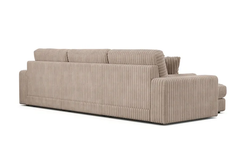 Arken Lyx 5-sits Vändbar L-formad Djup Divansoffa i Manchester - Greige - Möbler - Vardagsrum - Soffor - Divansoffa & schäslong