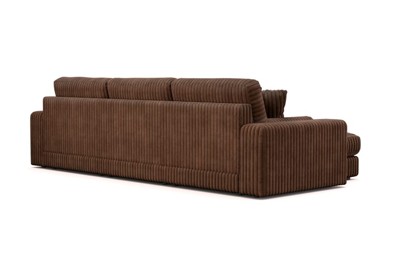 Arken Lyx 5-sits Vändbar L-formad Djup Divansoffa i Manchester - Mörkbrun - Möbler - Vardagsrum - Soffor - Divansoffa & schäslong