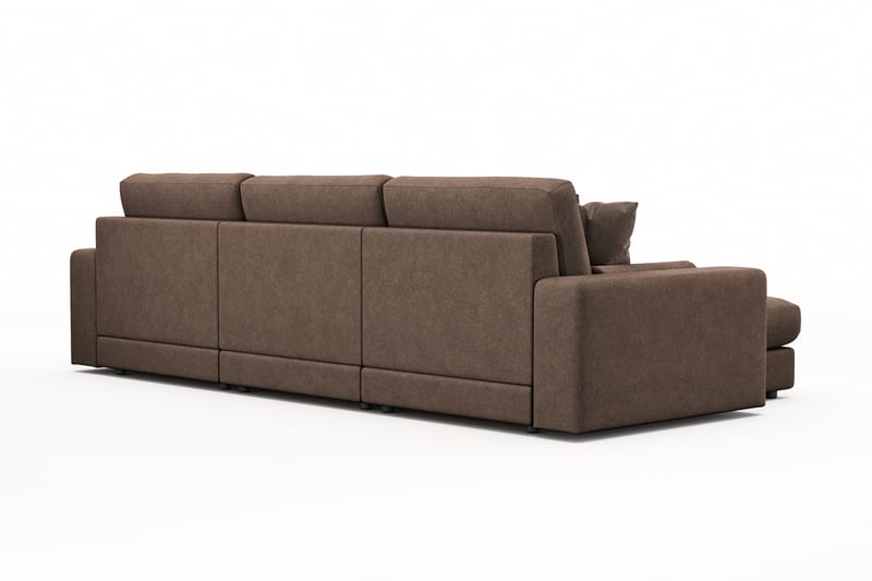 Arken Lyx 5-sits Vändbar L-formad Djup Divansoffa i Tyg - Brun - Möbler - Vardagsrum - Soffor - Divansoffa & schäslong