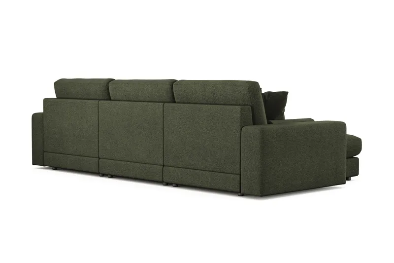 Arken Lyx 5-sits Vändbar L-formad Djup Divansoffa i Tyg - Grön - Möbler - Vardagsrum - Soffor - Divansoffa & schäslong