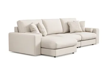 Arken Lyx 5-sits Vändbar L-formad Djup Divansoffa i Tyg - Ljusbeige - Möbler - Vardagsrum - Soffor - Divansoffa & schäslong