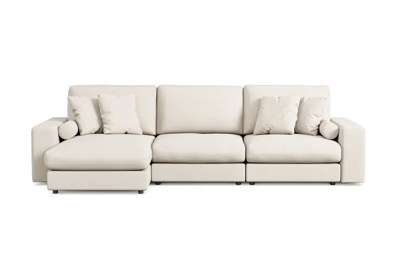 Arken Lyx 5-sits Vändbar L-formad Djup Divansoffa i Tyg - Ljusbeige - Möbler - Vardagsrum - Soffor - Divansoffa & schäslong