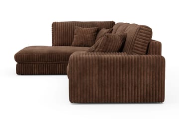 Arken Lyx 5-sits Vänstervänd Djup Soffa med Divan i Manchester - Mörkbrun - Möbler - Vardagsrum - Soffor - Divansoffa & schäslong