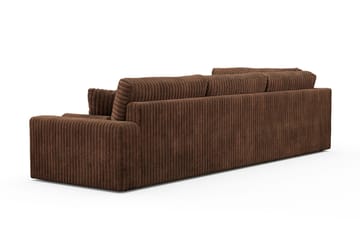 Arken Lyx 5-sits Vänstervänd Djup Soffa med Divan i Manchester - Mörkbrun - Möbler - Vardagsrum - Soffor - Divansoffa & schäslong