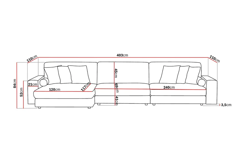 Arken Lyx 6-sits Vändbar L-formad Djup Divansoffa i Manchester - Beige - Möbler - Vardagsrum - Soffor - Divansoffa & schäslong