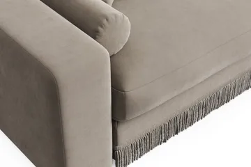 Arken Lyx 6-sits Vändbar L-formad Djup Divansoffa i Sammet - Beige - Möbler - Vardagsrum - Soffor - Divansoffa & schäslong
