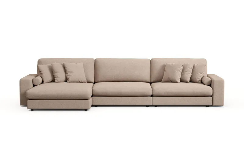 Arken Lyx 6-sits Vändbar L-formad Djup Divansoffa i Tyg - Beige - Möbler - Vardagsrum - Soffor - Divansoffa & schäslong