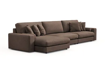 Arken Lyx 6-sits Vändbar L-formad Djup Divansoffa i Tyg - Brun - Möbler - Vardagsrum - Soffor - Divansoffa & schäslong