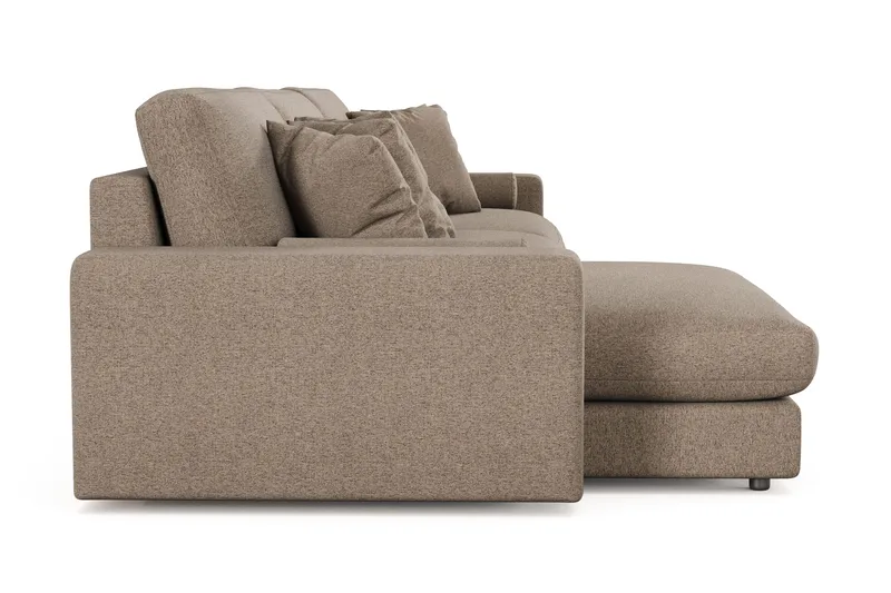 Arken Lyx 6-sits Vändbar L-formad Djup Divansoffa i Tyg - Brun - Möbler - Vardagsrum - Soffor - Divansoffa & schäslong