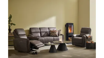 Arvello Reclinersoffa 3-sits Elektrisk - Brun - Möbler - Vardagsrum - Soffor - Reclinersoffor & Biosoffor