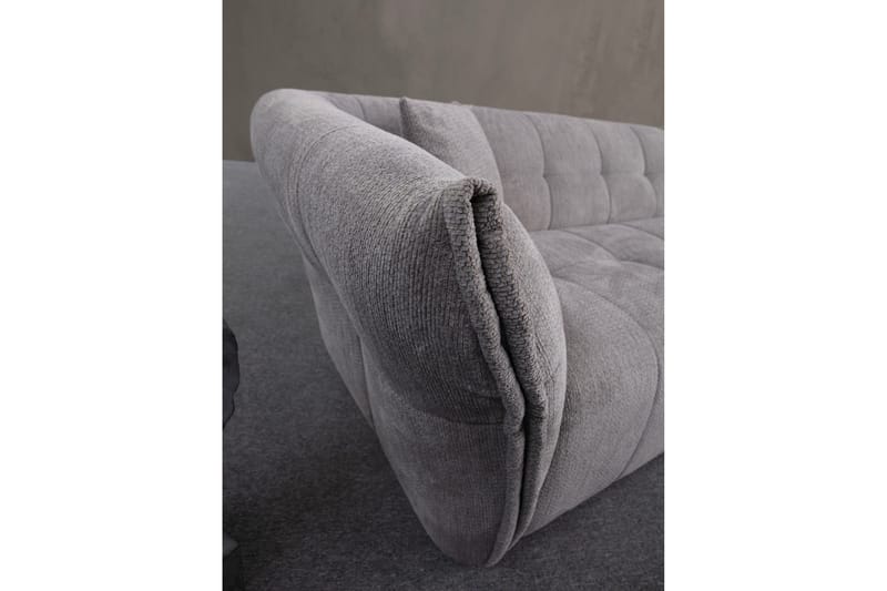 Azzo 4-sits Soffa med Divan - Ljusgrå - Möbler - Vardagsrum - Soffor - Divansoffa & schäslong