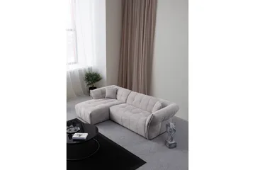 Azzo 4-sits Soffa med Divan - Ljusgrå - Möbler - Vardagsrum - Soffor - Divansoffa & schäslong