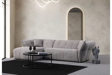 Azzo 4-sits Soffa med Divan - Ljusgrå - Möbler - Vardagsrum - Soffor - Divansoffa & schäslong