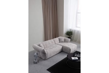 Azzo 4-sits Soffa med Divan - Ljusgrå - Möbler - Vardagsrum - Soffor - Divansoffa & schäslong