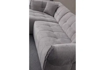 Azzo 4-sits Soffa med Divan - Ljusgrå - Möbler - Vardagsrum - Soffor - Divansoffa & schäslong