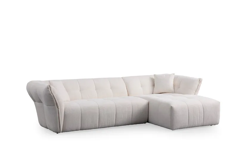 Azzo 4-sits Soffa med Divan, Vit