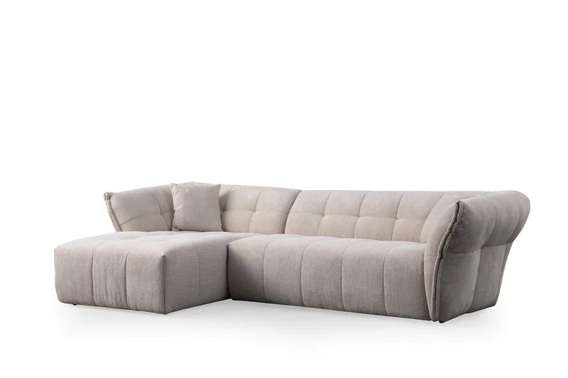 Azzo 4-sits Soffa med Divan, Vit