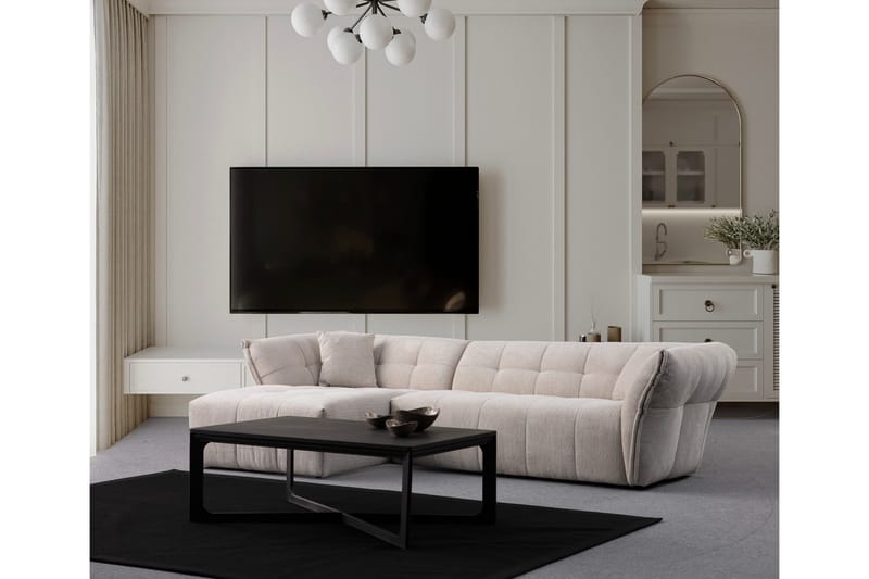 Azzo 4-sits Soffa med Divan - Vit - Möbler - Vardagsrum - Soffor - Divansoffa & schäslong