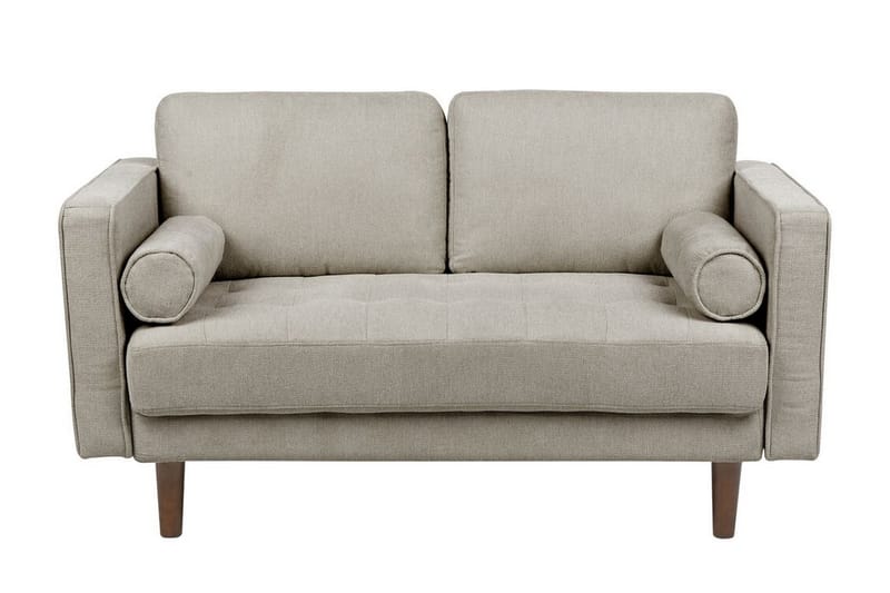 Babur Soffa 2-sits, Taupe/Mörkt trä
