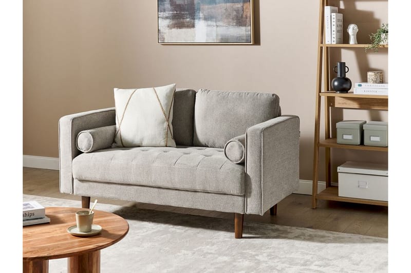 Babur Soffa 2-sits - Taupe/Mörkt trä - Möbler - Vardagsrum - Soffor - 2-sits soffor