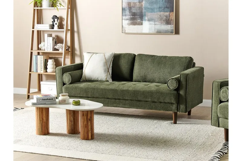 Babur Soffa 3-sits - Grön/Mörkt trä - Möbler - Vardagsrum - Soffor - 3-sits soffor