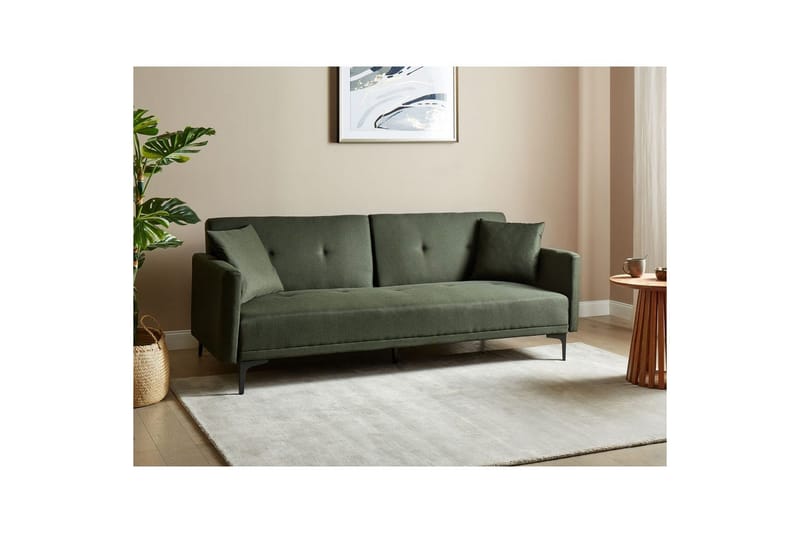 Bäddsoffa Lucan Grön, Svart - Grön, Svart - Möbler - Vardagsrum - Soffor - 2-sits soffor